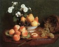 Flores, frutas sobre una mesa, 1865 Henri Fantin Latour